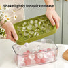 Round Ice Cube Tray With Storage Box Quick Demould Ice Cube Moulds Creative Party Bar Kitchen Square Container Cold Drink Set La Cuisine de Mimi