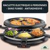 RACLETTE ELECTRIQUE 6 PERSONNES - SANS FUMEE - ANTIADHESIVE - La Cuisine de Mimi