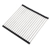 Foldable Stainless Steel Dish Drainer Roll Up Dish Drying Rack Shelf Kitchen Sink Holder Organizer Bowl Tableware Plate Storage La Cuisine de Mimi