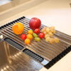 Foldable Stainless Steel Dish Drainer Roll Up Dish Drying Rack Shelf Kitchen Sink Holder Organizer Bowl Tableware Plate Storage La Cuisine de Mimi