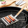 Bbq Grill Tray Basket Hot Dog Roller Stainless Steel Sausage Roller Rack with Handle Barbecues Tools Picnic Hot Dog Griller La Cuisine de Mimi