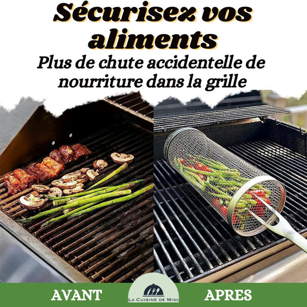 Pince à Gril Acier pour Viande Légumes Barbecue BBQ Camping L