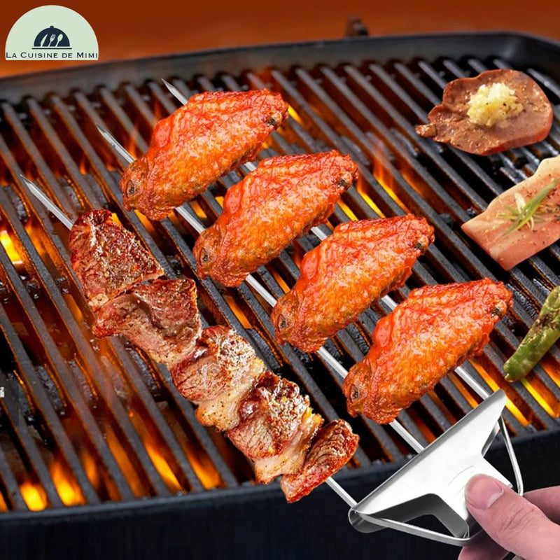 SET DE TRIPLE BROCHETTE DE BARBECUE ⎮BBQ TRIPLE SKEWER™ La Cuisine de Mimi