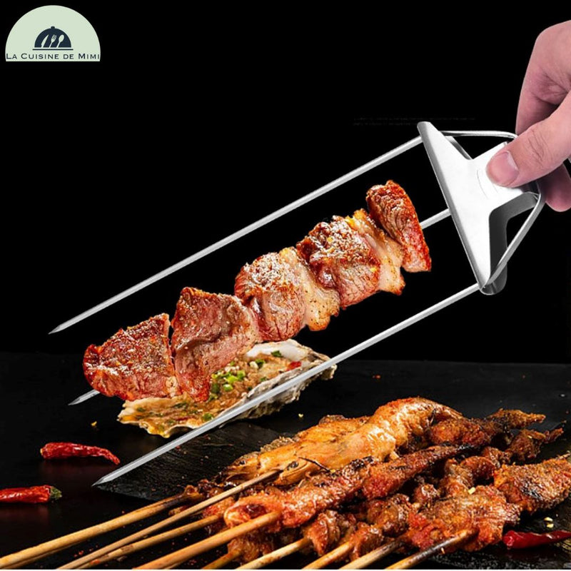 SET DE TRIPLE BROCHETTE DE BARBECUE ⎮BBQ TRIPLE SKEWER™ La Cuisine de Mimi