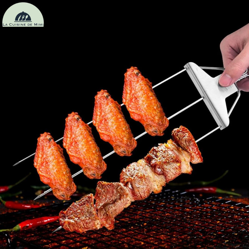SET DE TRIPLE BROCHETTE DE BARBECUE ⎮BBQ TRIPLE SKEWER™ La Cuisine de Mimi