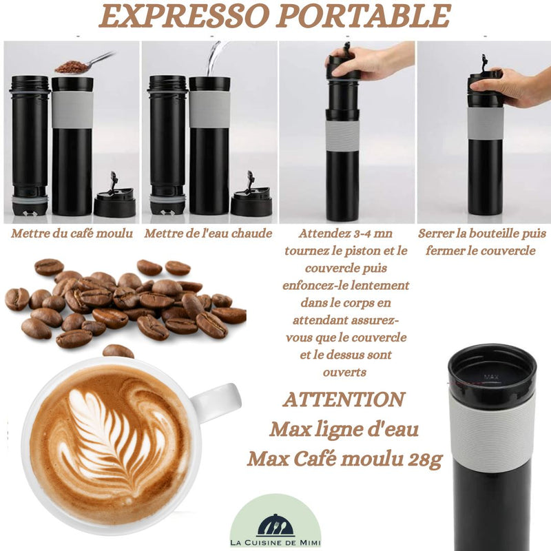 Mini Cafetière de Voyage - MiniExpresso™ la cuisine de mimi
