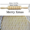 Wooden Rolling Pin for Christmas, 3D DIY Engraved Embossing Rolling Pins with Xmas Reindeer Flower Pattern, for Baking Cookies La Cuisine de Mimi