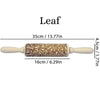 Wooden Rolling Pin for Christmas, 3D DIY Engraved Embossing Rolling Pins with Xmas Reindeer Flower Pattern, for Baking Cookies La Cuisine de Mimi