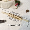 Wooden Rolling Pin for Christmas, 3D DIY Engraved Embossing Rolling Pins with Xmas Reindeer Flower Pattern, for Baking Cookies La Cuisine de Mimi