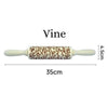 Wooden Rolling Pin for Christmas, 3D DIY Engraved Embossing Rolling Pins with Xmas Reindeer Flower Pattern, for Baking Cookies La Cuisine de Mimi