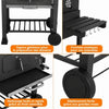 Barbecue Charbon XXL avec Fumoir & Roues | Grill Jardin Premium La Cuisine de Mimi