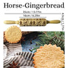 Wooden Rolling Pin for Christmas, 3D DIY Engraved Embossing Rolling Pins with Xmas Reindeer Flower Pattern, for Baking Cookies La Cuisine de Mimi