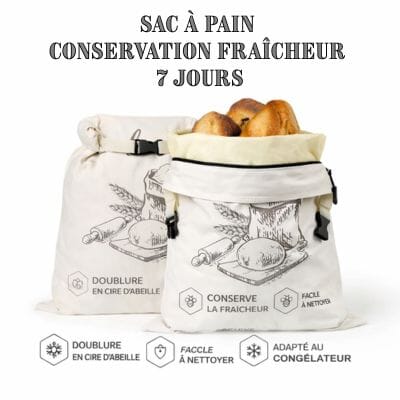Sac à pain | Conservation fraîcheur 7 jours La Cuisine de Mimi
