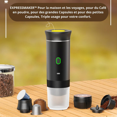 Machine à café expresso portable électrique sans fil pour voiture et maison | EXPRESSMAKER™ La Cuisine de Mimi