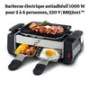 Barbecue électrique antiadhésif 1000 W pour 2 à 4 personnes, 220 V | BBQ2en1™ La Cuisine de Mimi