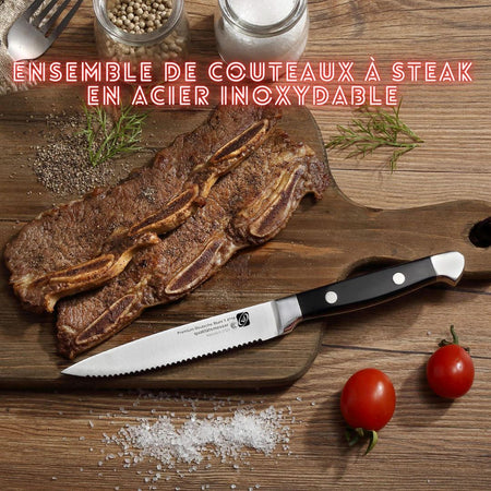Ensemble De Couteaux à Steak en acier inoxydable 4/6/8pcs | CUTSKNIF™ La Cuisine de Mimi