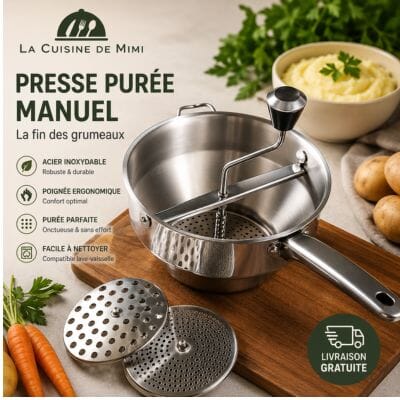 Presse purée manuel | Acier Inoxydable La Cuisine de Mimi