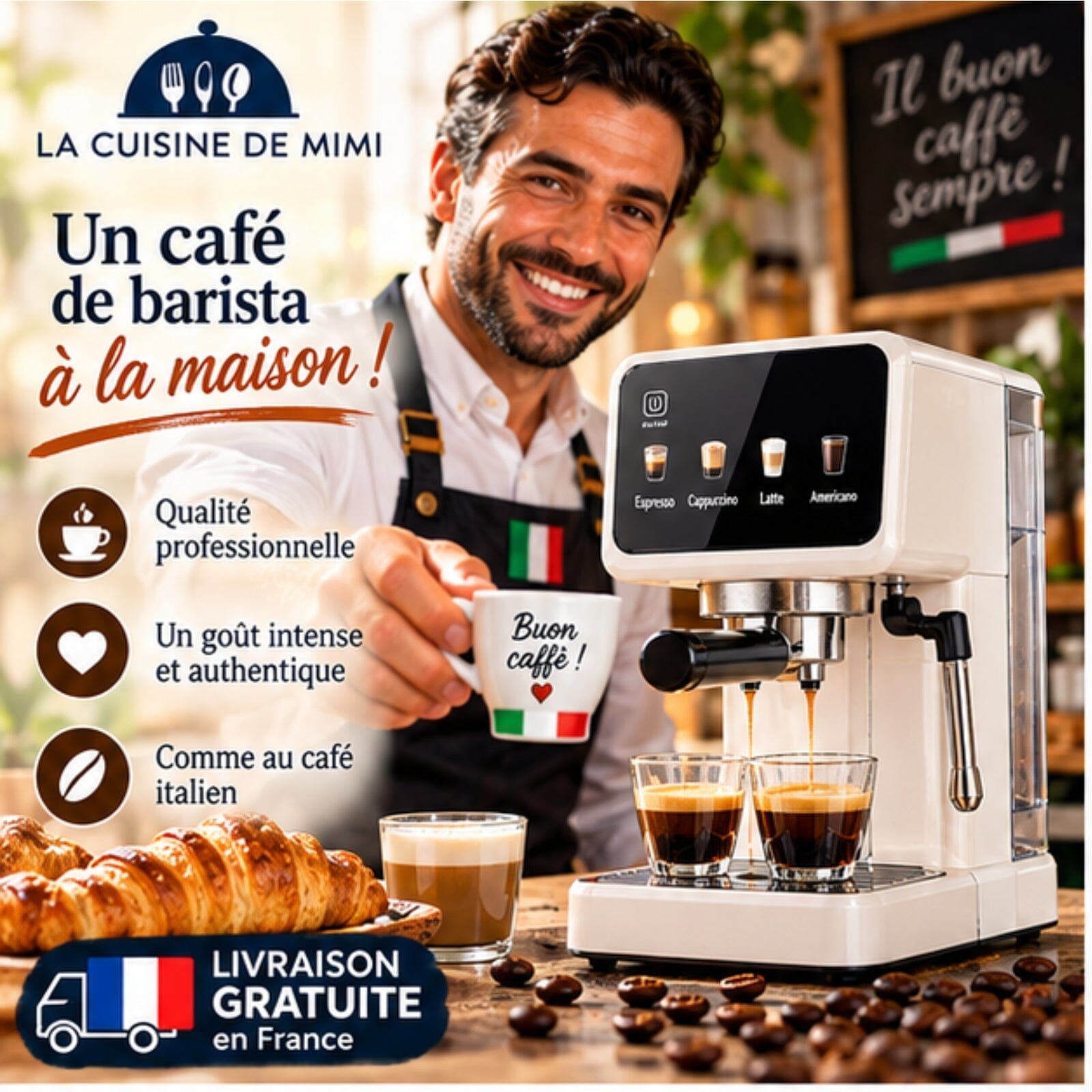 Machine à expresso | Écran Tactile La Cuisine de Mimi
