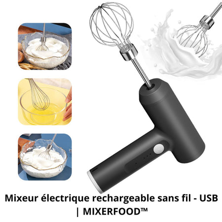 Mixeur électrique rechargeable sans fil - USB | MIXERFOOD™ La Cuisine de Mimi