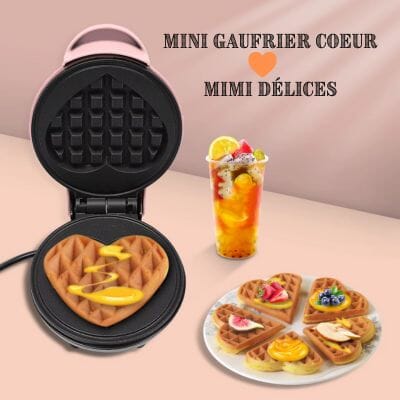 Mini Gaufrier Coeur | Mimi Délices | Compact La Cuisine de Mimi