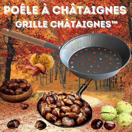 Poêle à châtaignes | Grille-châtaignes™ La Cuisine de Mimi