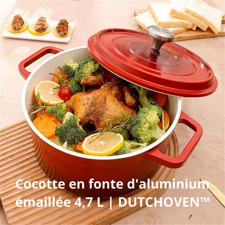 Cocotte en fonte d'aluminium émaillée 4,7 L | DUTCHOVEN™ La Cuisine de Mimi