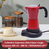 Cafetière Expresso électrique rouge, 6 tasses 300 ml - 480 W | REDMOKACUP™ La Cuisine de Mimi