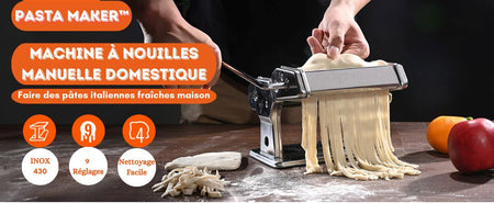 Machines à Pâtes avec 9 réglages d'épaisseur réglables et 2 cutters | Pasta Maker™ La Cuisine de Mimi