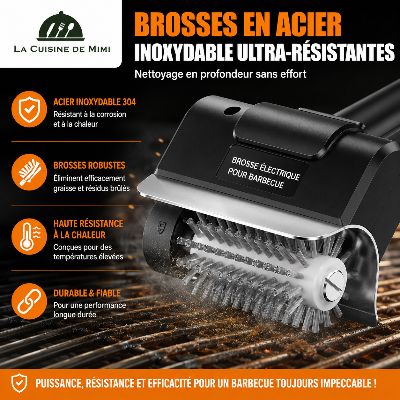 Brosse Barbecue | Électrique Sans Fil La Cuisine de Mimi