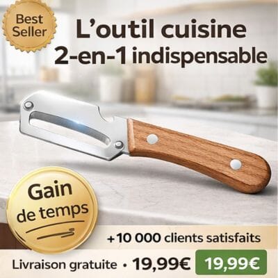 Eplucheur Inox | Manche Bois Ergonomique La Cuisine de Mimi