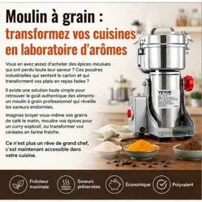 Moulin à grain | Professionnel 1900W La Cuisine de Mimi