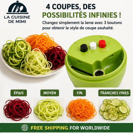 🥕 Coupe légumes | Tourni Légume™ – Des spirales de légumes en quelques secondes la cuisine de mimi