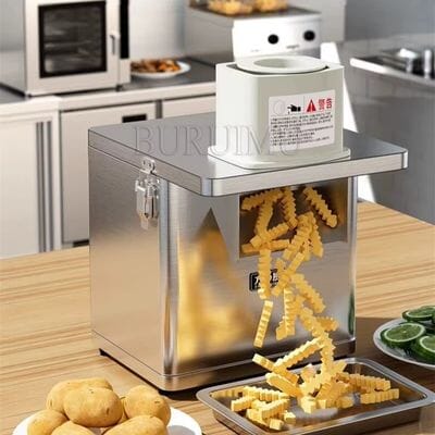 Coupe-Frites Ondulées Inox 220V | Machine Électrique Professionnelle FryWave™ | UltraRapid La Cuisine de Mimi