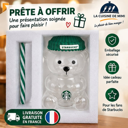 Coupe Ours Starbucks | Verre Borosilicate Transparent La Cuisine de Mimi