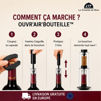 Tire-bouchon - Ouvr’Air’Bouteille™ la cuisine de mimi