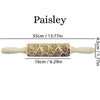 Wooden Rolling Pin for Christmas, 3D DIY Engraved Embossing Rolling Pins with Xmas Reindeer Flower Pattern, for Baking Cookies La Cuisine de Mimi