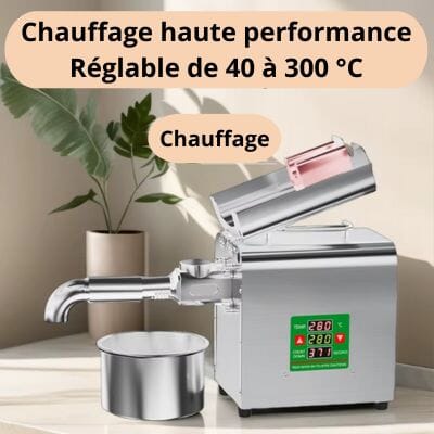 Presse à Huile Automatique X3 | Machine Intelligente Multifonction | Usage Domestique & Commerciall | EcoPress La Cuisine de Mimi