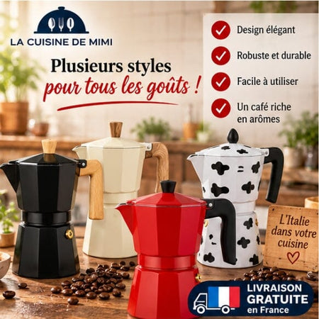 Cafetière à expresso | Aluminium Moka Italien La Cuisine de Mimi