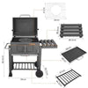 Barbecue Charbon XXL avec Fumoir & Roues | Grill Jardin Premium La Cuisine de Mimi
