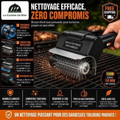 Brosse Barbecue | Électrique Sans Fil La Cuisine de Mimi