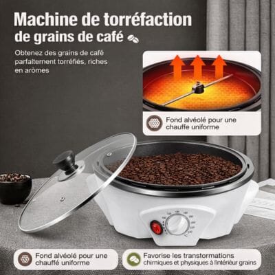 Torréfacteur à café artisanal 1200W | Premium La Cuisine de Mimi