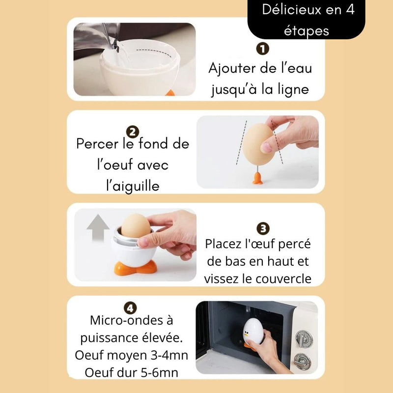 Cuiseur Oeuf Mollet - Dur Micro-ondes | EGGYMW™ La Cuisine de Mimi