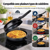 24cm Double Potato Omelet Pan Made of Nonstick Aluminum, Flipping Pan for Induction, Gas and Glass-Ceramic Cooktops, Kitchen Utensil for Omelets, Eggs and Crepes La Cuisine de Mimi