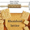 Wooden Rolling Pin for Christmas, 3D DIY Engraved Embossing Rolling Pins with Xmas Reindeer Flower Pattern, for Baking Cookies La Cuisine de Mimi