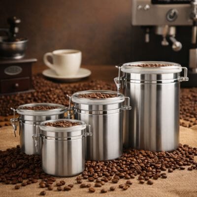 Boîte à café | Premium Inox Hermétique La Cuisine de Mimi