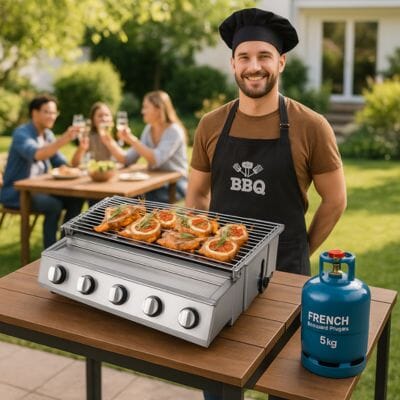 Barbecue à gaz | GrillMaster™ | Premium 4 brûleurs La Cuisine de Mimi