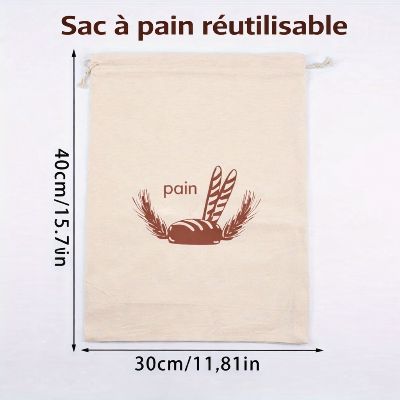 Sacs à pain en lin | ConservFraîcheur La Cuisine de Mimi