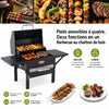 barbecue au charbon de bois | Ergonomique avec thermomètre La Cuisine de Mimi