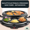 RACLETTE ELECTRIQUE 6 PERSONNES - SANS FUMEE - ANTIADHESIVE - La Cuisine de Mimi