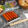 Bbq Grill Tray Basket Hot Dog Roller Stainless Steel Sausage Roller Rack with Handle Barbecues Tools Picnic Hot Dog Griller La Cuisine de Mimi